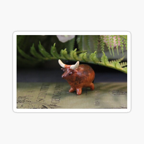 Item preview, Small Bull Clay Sculpture designed and sold by SilvrAlligatr.