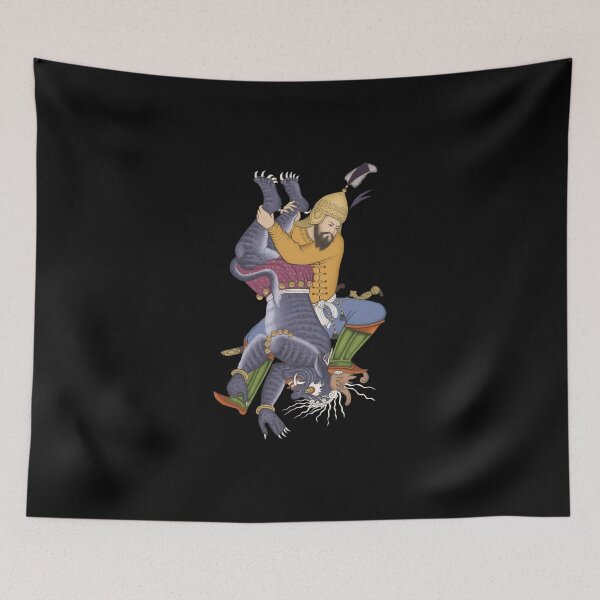 Item preview, Rostam Persian miniature - Iran designed and sold by Persian Pride Official.