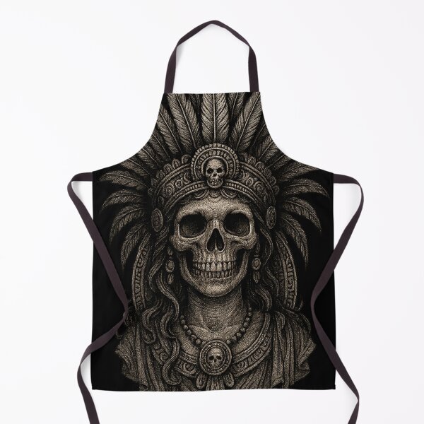 Item preview, Mictecacihuatl Aztec death goddess skull designed and sold by optimusprime39.