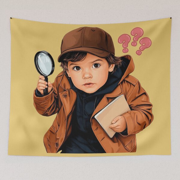 Item preview, Little Detective Kid Holding Magnifying Glass designed and sold by Angellacelin.