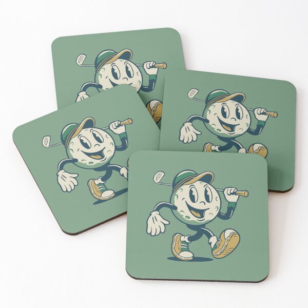 Item preview, Retro Golf Ball Mascot – Vintage Cartoon Style Golfer Character designed and sold by TheAnchorPoint.