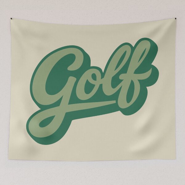 Item preview, Retro Golf Script – Vintage Green Hand Lettered Design designed and sold by TheAnchorPoint.