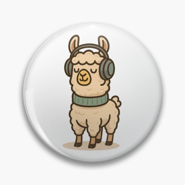 Item preview, Lofi Llama – Chill Vibes Cartoon with Headphones | Relaxed Animal Design for Stickers, Tees & Cozy Decor designed and sold by Memorph.