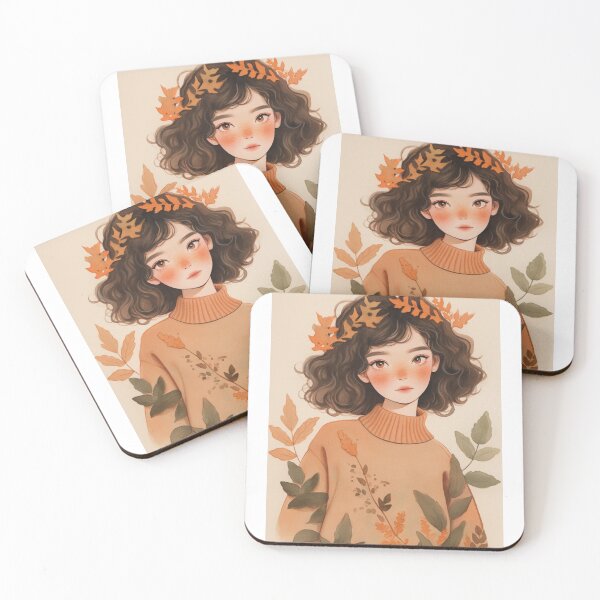 Item preview, Cute Boho Autumn Girl V2 designed and sold by ThePinkProject.