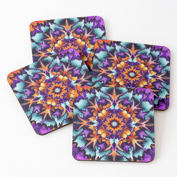 Item preview, Enchanted Chill – Halloween Fractal Mandala with Fiery Elegance designed and sold by Harmonic_Layers.