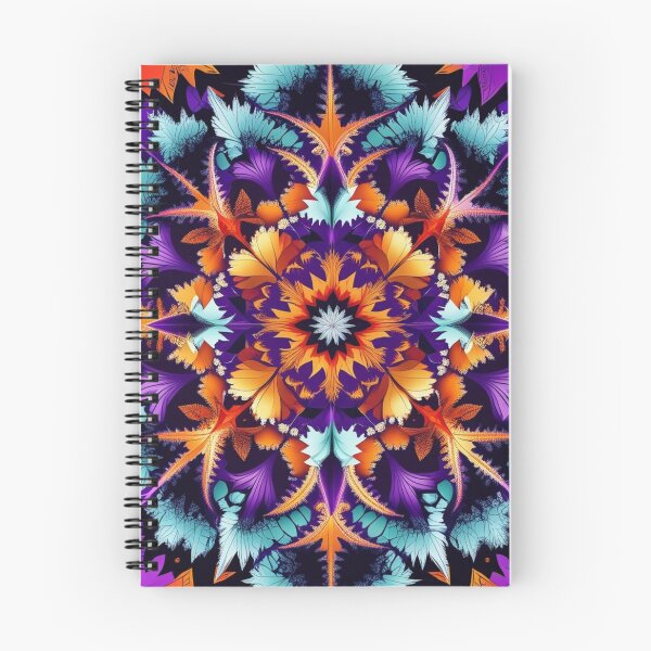 Aperçu de l'œuvre Enchanted Chill – Mandala fractal d'Halloween à l'élégance flamboyante créée et vendue par Harmonic_Layers.