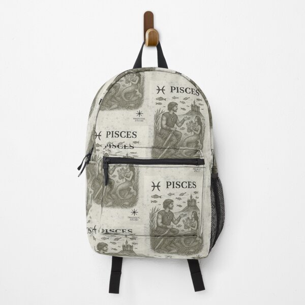 Item preview, PISCES – Zodiac Sign Art | Swarożyc Studio Vintage Ink Illustration designed and sold by SwarozycStudio.