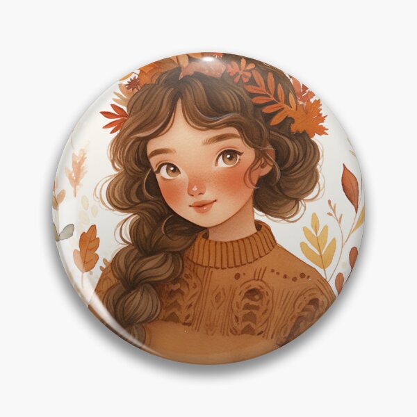 Item preview, Cute Boho Autumn Girl V3 designed and sold by ThePinkProject.