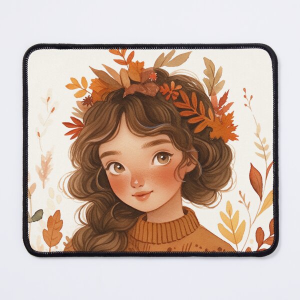 Item preview, Cute Boho Autumn Girl V3 designed and sold by ThePinkProject.