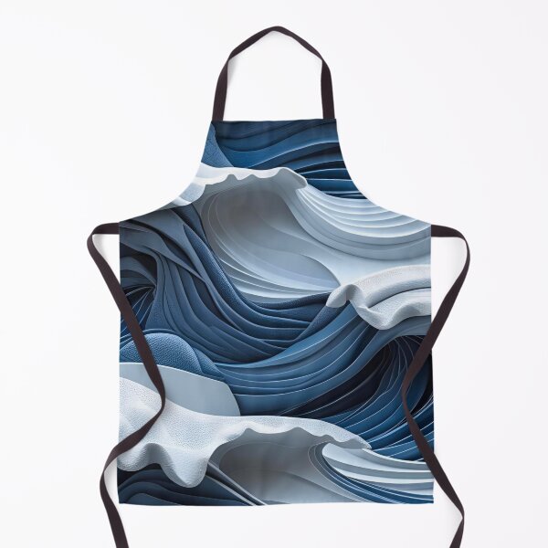 Item preview, Elegant Blue and Grey Textured Fractal Wave Design  designed and sold by greenflashwear.