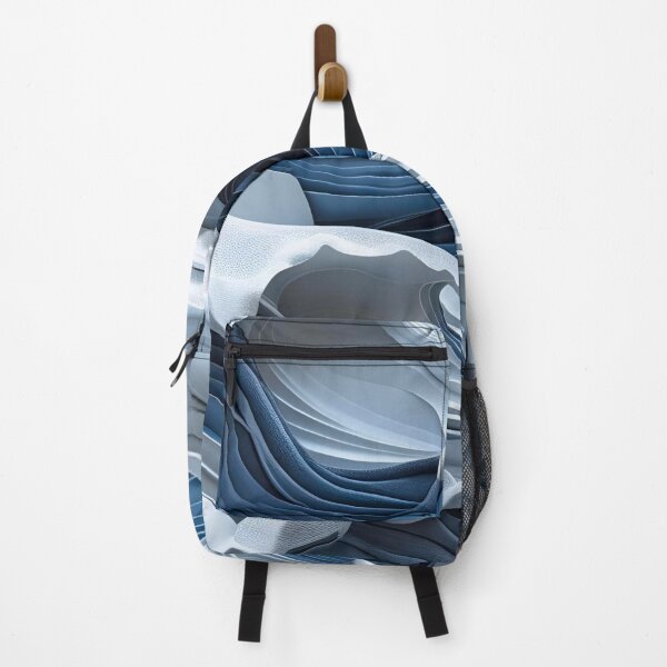 Item preview, Elegant Blue and Grey Textured Fractal Wave Design designed and sold by greenflashwear.