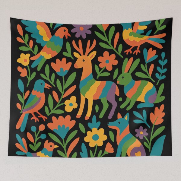 Item preview, Otomi-style animal and plant collage designed and sold by optimusprime39.