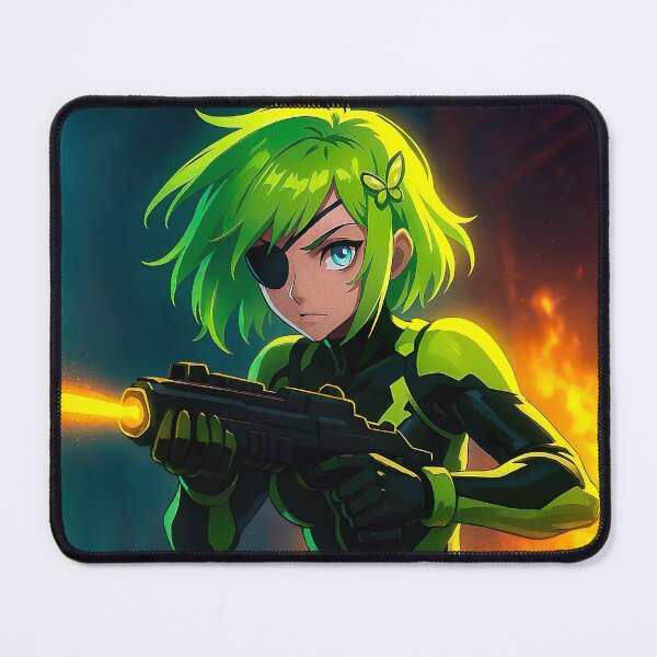 Item preview, Futuristic Anime Girl with Green Hair designed and sold by tarotstarostina.