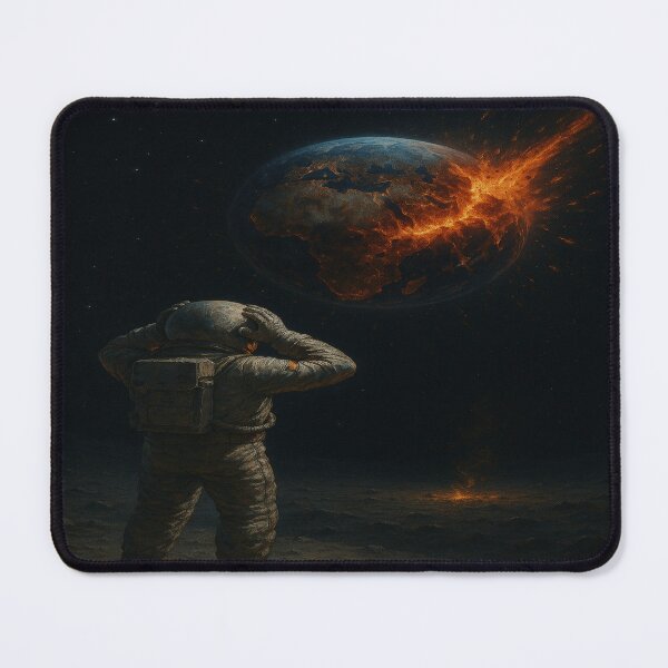 Item preview, Final Orbit – Astronaut Watching Earth Explode (Sci-Fi Design) designed and sold by QuantumDrift.