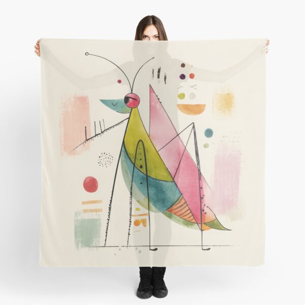 Item preview, Quirky Abstract Grasshopper in Midcentury Minimalist Style designed and sold by dawnleblanc55.