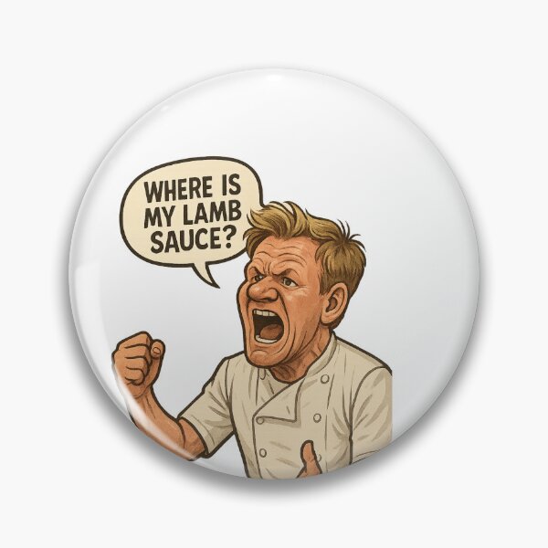 Item preview, Caricature of Gordon Ramsay yelling about lamb sauce designed and sold by optimusprime39.