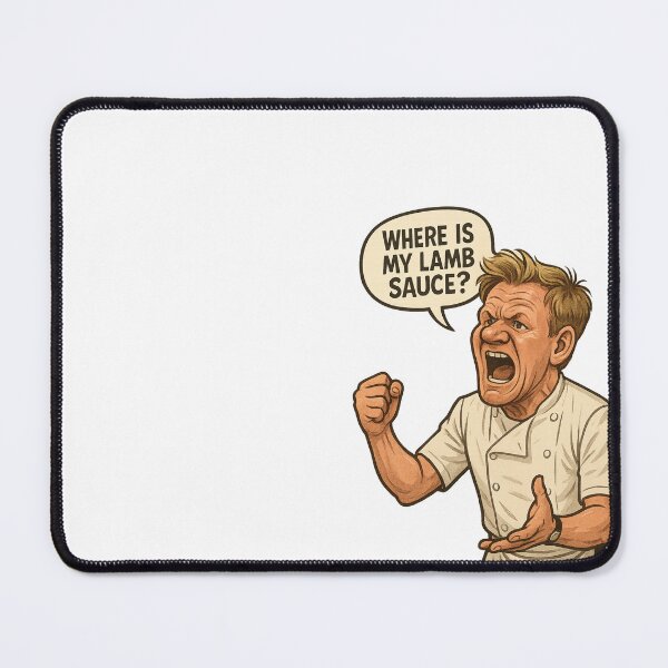 Item preview, Caricature of Gordon Ramsay yelling about lamb sauce designed and sold by optimusprime39.
