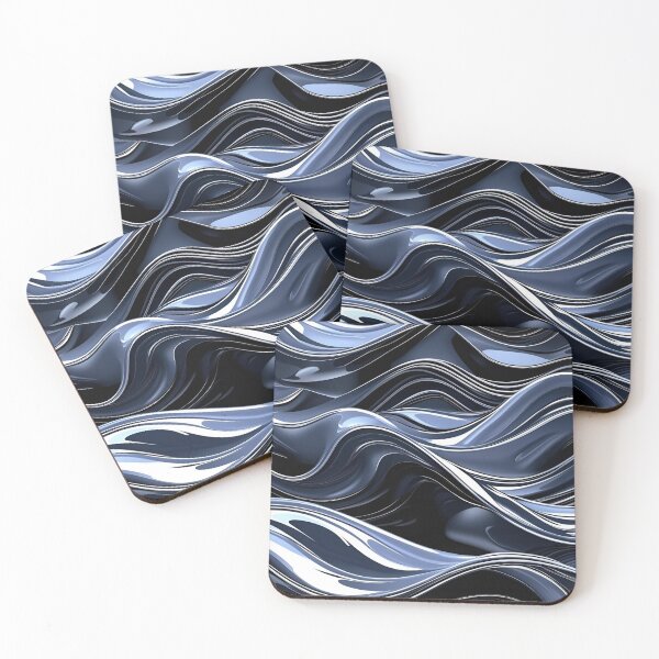 Item preview, Elegant Blue Glass Reflective Waves Design  designed and sold by greenflashwear.