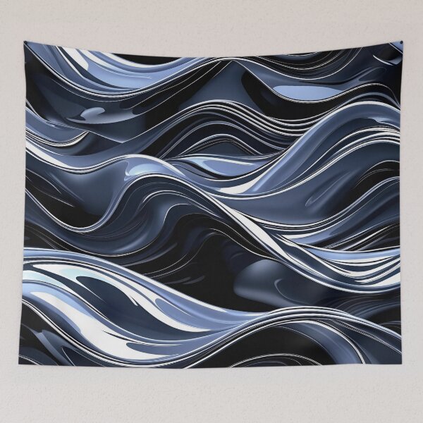 Item preview, Elegant Blue Glass Reflective Waves Design  designed and sold by greenflashwear.