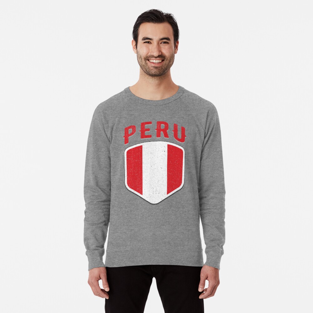 Peru National Flag World Sport Stadium Fan T Shirt Supporter Jersey Football Cup Tshirt Lightweight Sweatshirt By Screenworks Redbubble