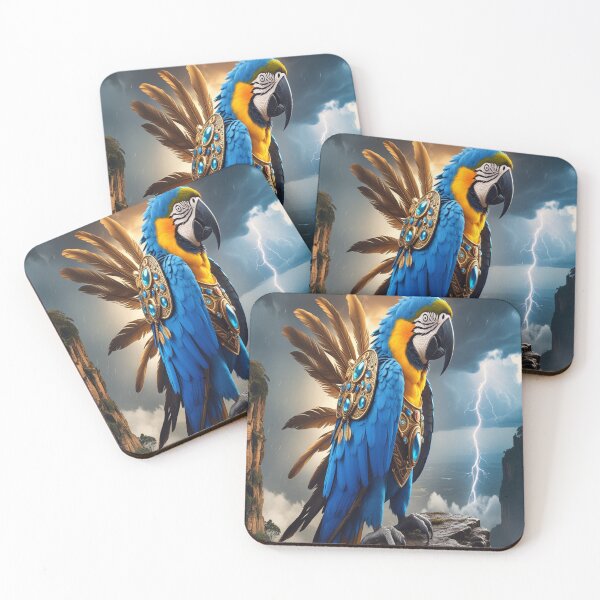 Item preview, Heroic Blue Macaw Warrior in Tribal Armor designed and sold by Max Store.