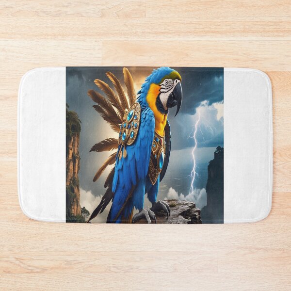 Item preview, Heroic Blue Macaw Warrior in Tribal Armor designed and sold by Max Store.
