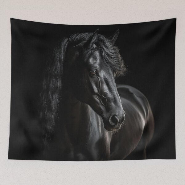 Item preview, Black Stallion Portrait designed and sold by CritterWisdom.