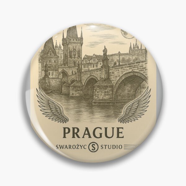 Aperçu de l'œuvre Prague – Gravure vintage par Swarożyc Studio créée et vendue par SwarozycStudio.