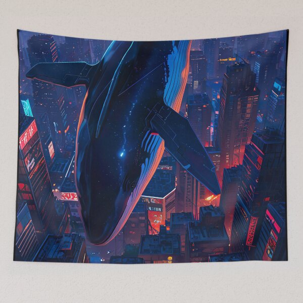 Item preview, flying whale in Japan city designed and sold by ururuty.