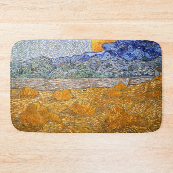 Item preview, Landscape with Wheat Sheaves and Rising Moon by Van Gogh  designed and sold by KAI-Studio.