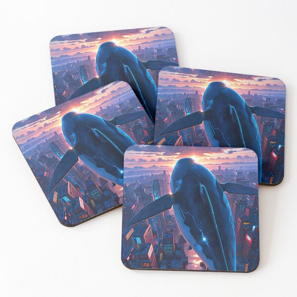 Item preview, free flying whale in modern city designed and sold by ururuty.