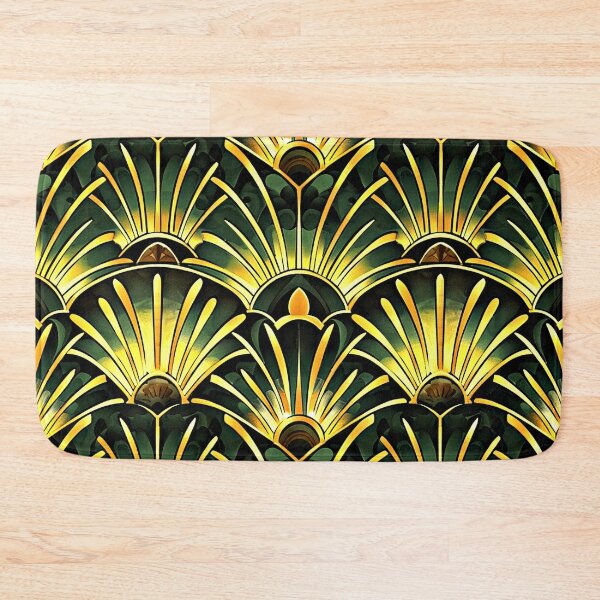 Item preview, Art Deco Chic Green And Golden Ombre Pattern designed and sold by DEC02.