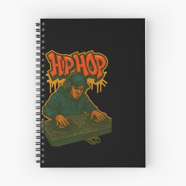 Item preview, Hip Hop DJ playing Turntables and mixer with Graffiti on wall.  designed and sold by Grin.