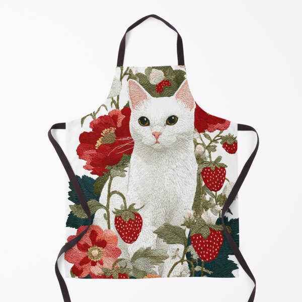Item preview, Cute Cottagecore Strawberry Cat designed and sold by scicilysimonee.