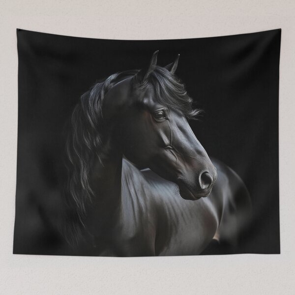 Item preview, Black Stallion Portrait Closeup designed and sold by CritterWisdom.