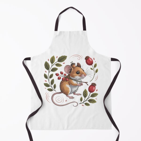 Item preview, Whimsical Autumn Mouse with Berries and Acorn Hat Design designed and sold by BirdsnStuff.