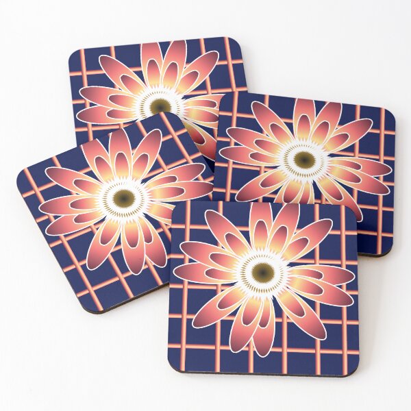 Item preview, Abstract Geometric Flower on a Glowing Grid designed and sold by HopeAndHustle.