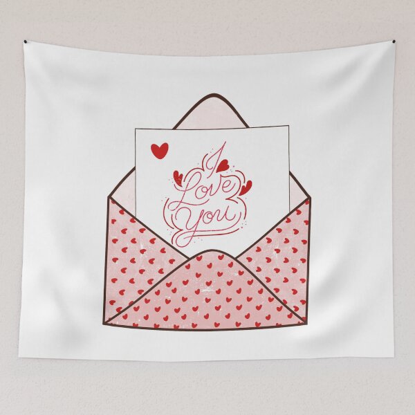 Item preview, I Love You Love Letter Romantic Design | Heartfelt Affection Message Art designed and sold by ArtsyExplorer.