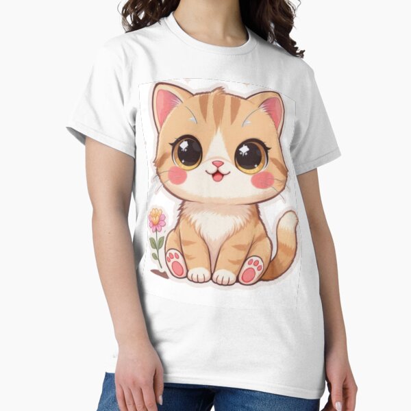 Item preview, Cute Cat with a Flower designed and sold by tawan88108.