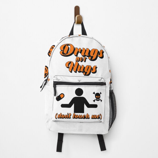 Item preview, Drugs Not Hugs Dont Touch Me funny Sayings Quote Street, Sarcastic Humor rust orange designed and sold by SomniferumWars.