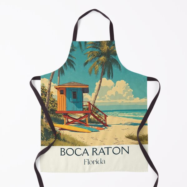 Item preview, Boca Raton Florida Retro Travel Poster | Beach Art designed and sold by TuncGK.