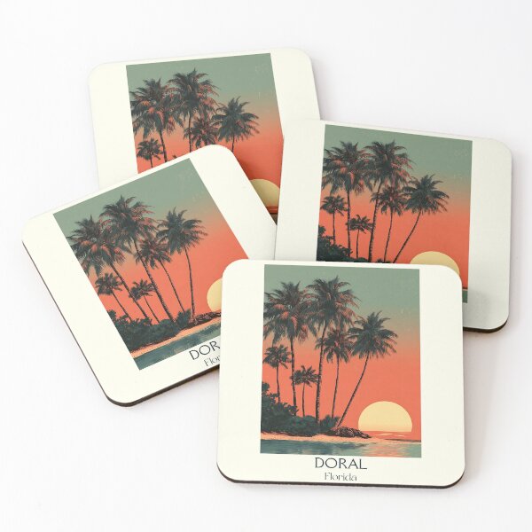 Item preview, Doral Florida Vintage Poster | Minimalist Sunset Art designed and sold by TuncGK.