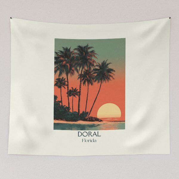 Item preview, Doral Florida Vintage Poster | Minimalist Sunset Art designed and sold by TuncGK.