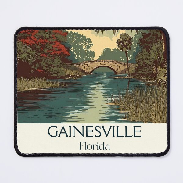 Item preview, Gainesville Florida Vintage Travel Poster | Nature Art designed and sold by TuncGK.