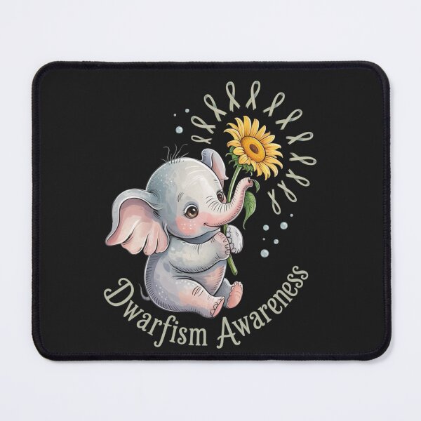 Item preview, DWARFISM AWARENESS Cute Elephant Sunflower Green Ribbon designed and sold by ConceptualVibes.
