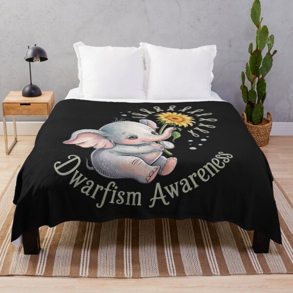 Item preview, DWARFISM AWARENESS Cute Elephant Sunflower Green Ribbon designed and sold by ConceptualVibes.