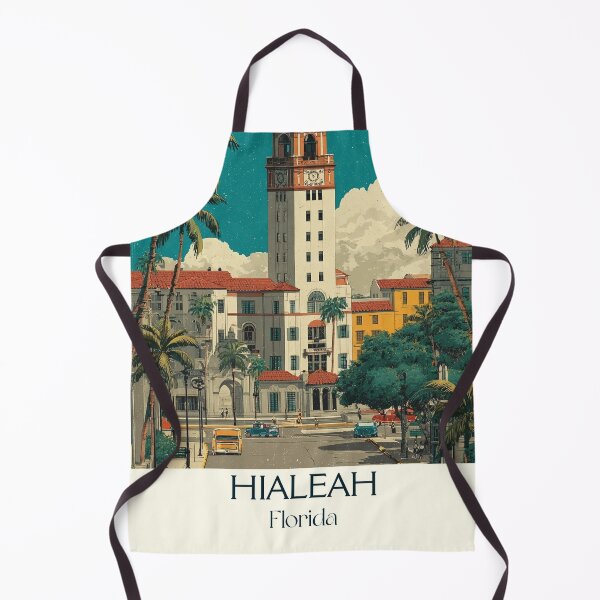 Item preview, Hialeah Florida Vintage Travel Poster | City of Progress Art designed and sold by TuncGK.