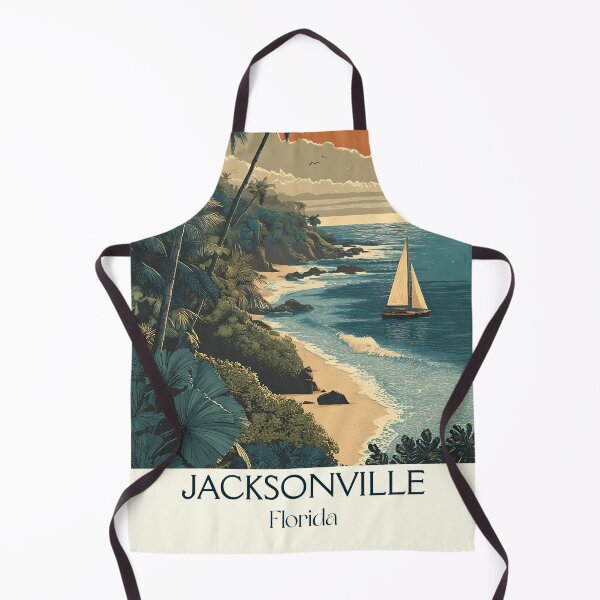Item preview, Jacksonville Florida Retro Travel Poster | First Coast Art designed and sold by TuncGK.