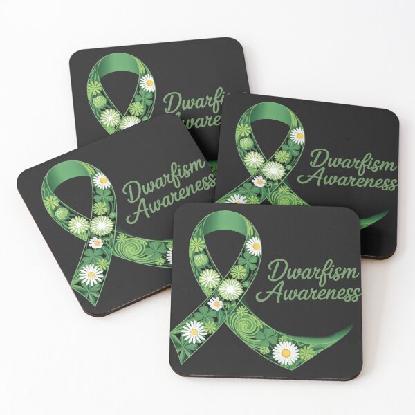 Item preview, Dwarfism Awareness Hippie Flower Green Ribbon Support  designed and sold by ConceptualVibes.