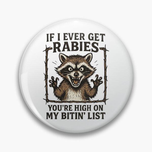 Item preview, Crazy Raccoon Funny Rabies Biting Design designed and sold by JerdbordinShop.
